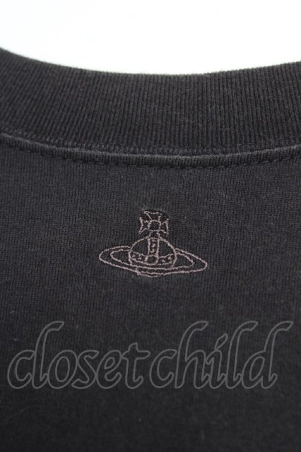 画像3: ヴィヴィアンウエストウッド MAN 中古 / EMBROIDERY ORB ビッグTシャツ  黒  Y-26-02-11-018-ts-SZ-ZY (3)