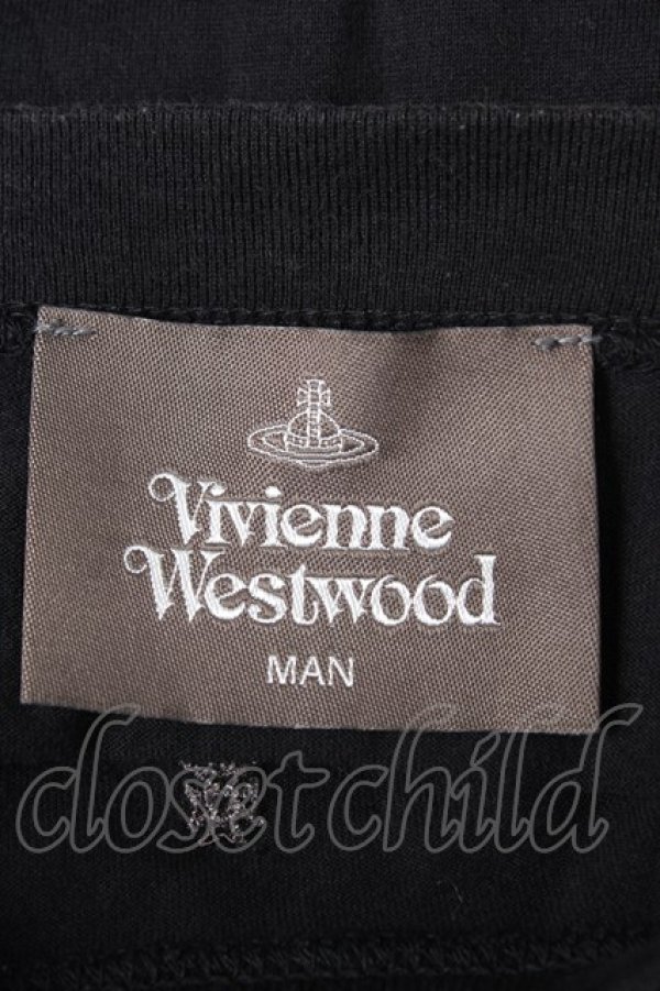画像4: ヴィヴィアンウエストウッド MAN 中古 / EMBROIDERY ORB ビッグTシャツ  黒  Y-26-02-11-018-ts-SZ-ZY (4)