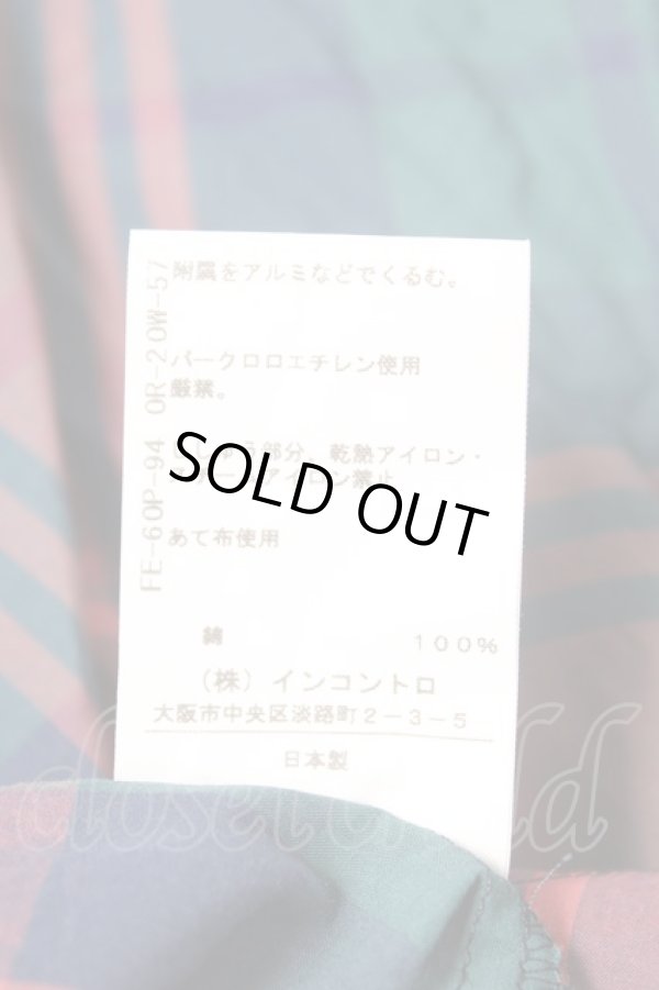 画像5: ヴィヴィアンウエストウッド 中古 / タータンチェックシャツワンピース 2 レッド×ネイビー×グリーン  Y-26-02-22-025-op-SZ-ZY (5)