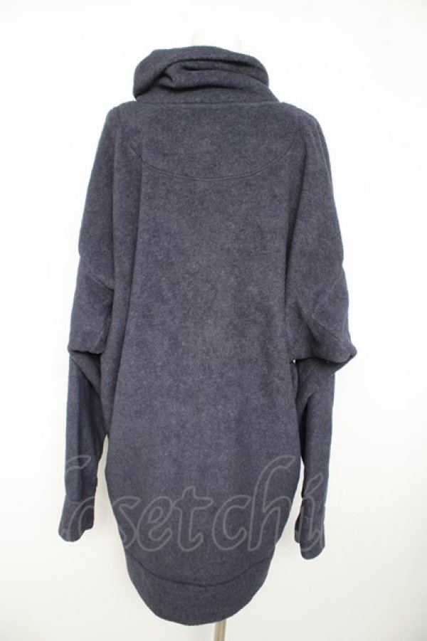 画像2: ANGLOMANIA 中古 / ハイネックフリースワンピース 38 紺  Y-26-02-22-026-op-SZ-ZY (2)