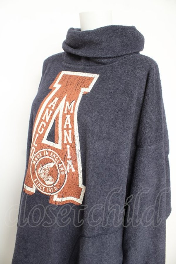 画像3: ANGLOMANIA 中古 / ハイネックフリースワンピース 38 紺  Y-26-02-22-026-op-SZ-ZY (3)