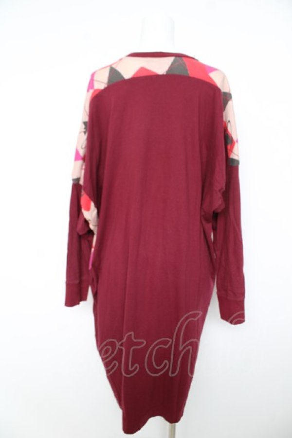 画像2: ヴィヴィアンウエストウッド 中古 / ハーレークインジャージーワンピース 00 ベージュ  Y-26-02-22-027-op-SZ-ZY (2)