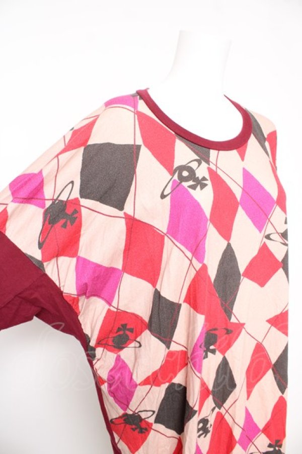 画像3: ヴィヴィアンウエストウッド 中古 / ハーレークインジャージーワンピース 00 ベージュ  Y-26-02-22-027-op-SZ-ZY (3)