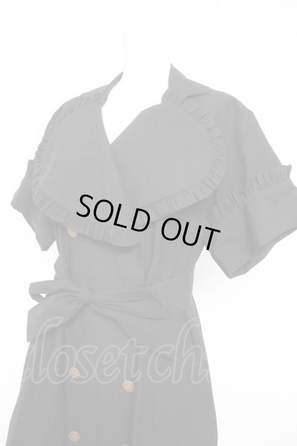 画像3: ヴィヴィアンウエストウッド 中古 / ラブフリル襟シャツワンピース 00 ブラック  Y-26-02-22-028-op-SZ-ZY (3)