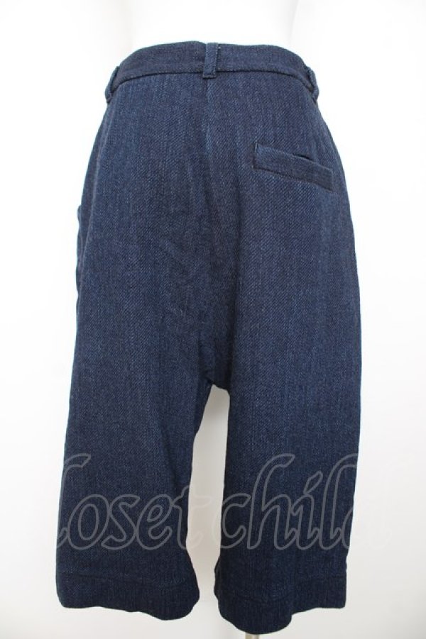 画像2: ヴィヴィアンウエストウッド 中古 / タックド ショート スラックス M インディゴ  Y-26-02-22-030-pa-SZ-ZY (2)