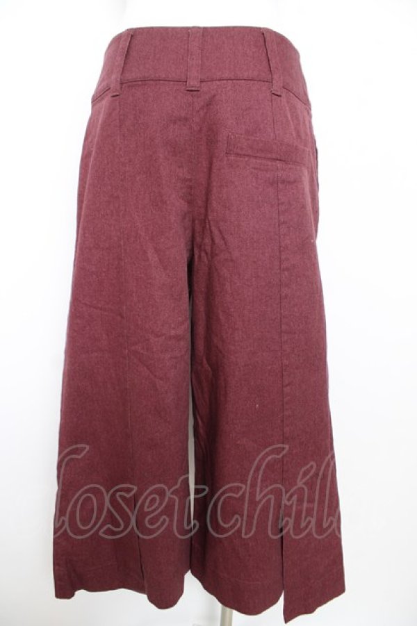 画像2: ヴィヴィアンウエストウッド 中古 / ハイウエストワイドデニムパンツ 02 バーガンディー  Y-26-02-22-031-pa-SZ-ZY (2)