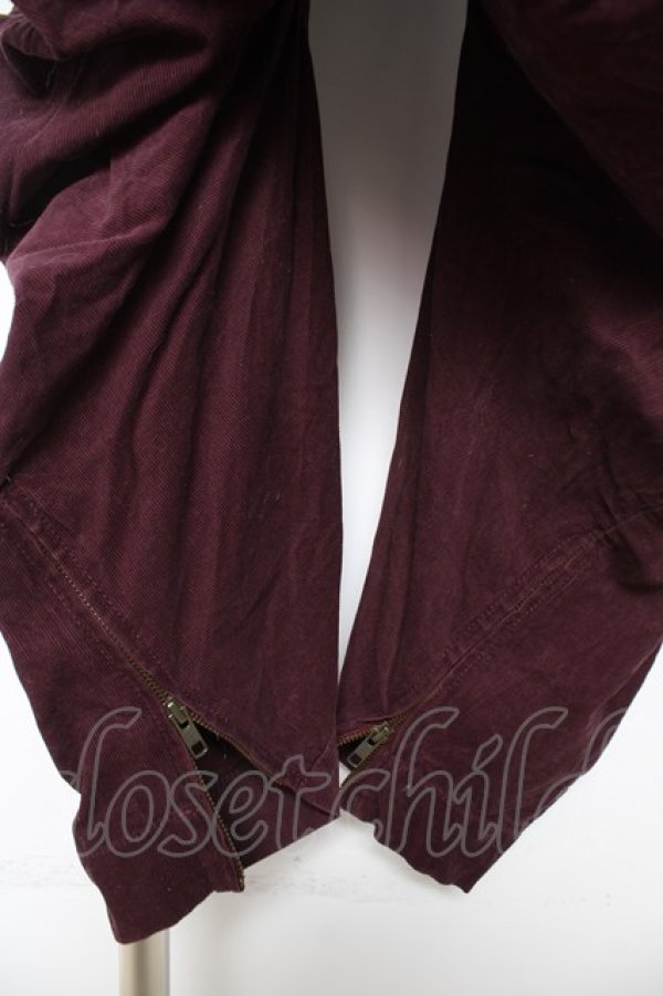 画像3: ヴィヴィアンウエストウッド 中古 / コーデュロイサルエルパンツ 03 バーガンディー  Y-26-02-22-032-pa-SZ-ZY (3)