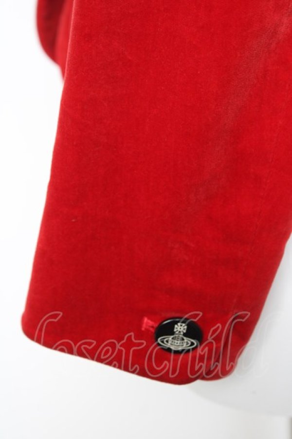 画像5: ヴィヴィアンウエストウッド 中古 / 別珍ラブジャケット 1 レッド×ブラック  Y-26-02-22-033-jc-SZ-ZY (5)