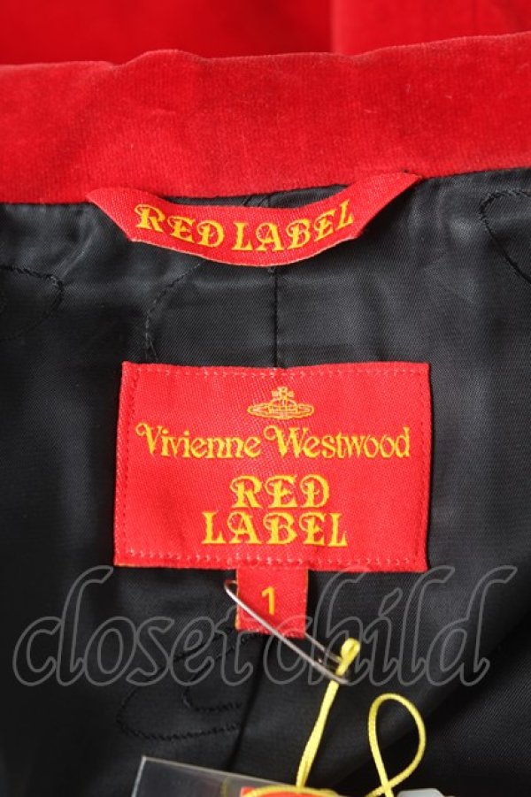 画像8: ヴィヴィアンウエストウッド 中古 / 別珍ラブジャケット 1 レッド×ブラック  Y-26-02-22-033-jc-SZ-ZY (8)