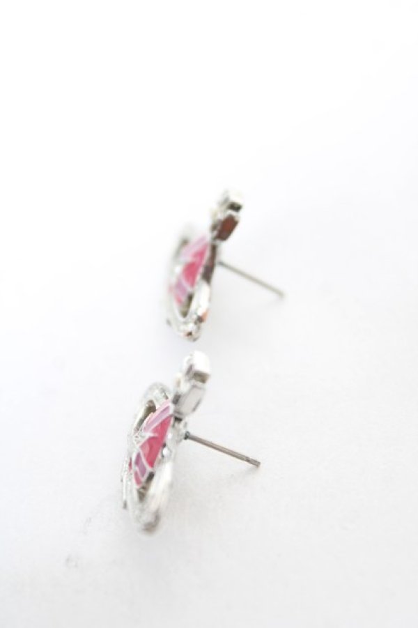 画像3: ヴィヴィアンウエストウッド 中古 / COMET MINI BAS RELIEF ピアス  シルバー×ピンク  Y-26-02-22-001-er-SZ-ZY (3)