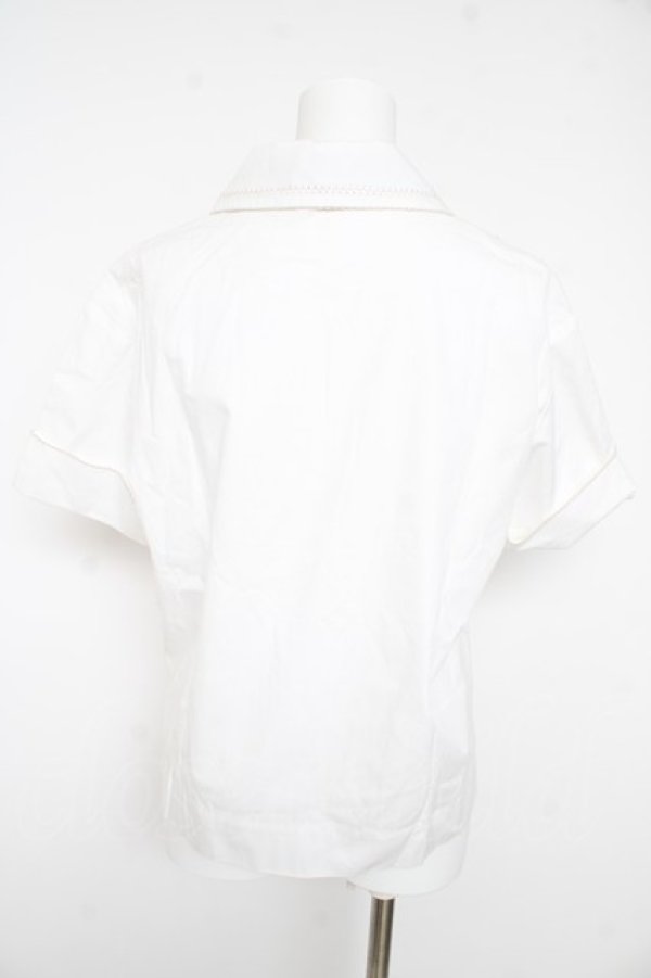 画像2: ヴィヴィアンウエストウッド 中古 / レースラウンドカラーボウタイ付キブラウス 00 ホワイト  Y-26-02-22-015-bl-SZ-ZY (2)