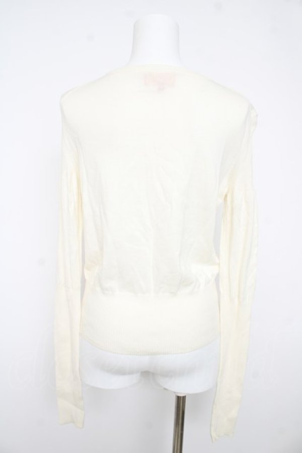 画像2: ヴィヴィアンウエストウッド 中古 / ラメオーブ刺繍カーディガン 2 オフ白  Y-26-02-22-016-to-SZ-ZY (2)