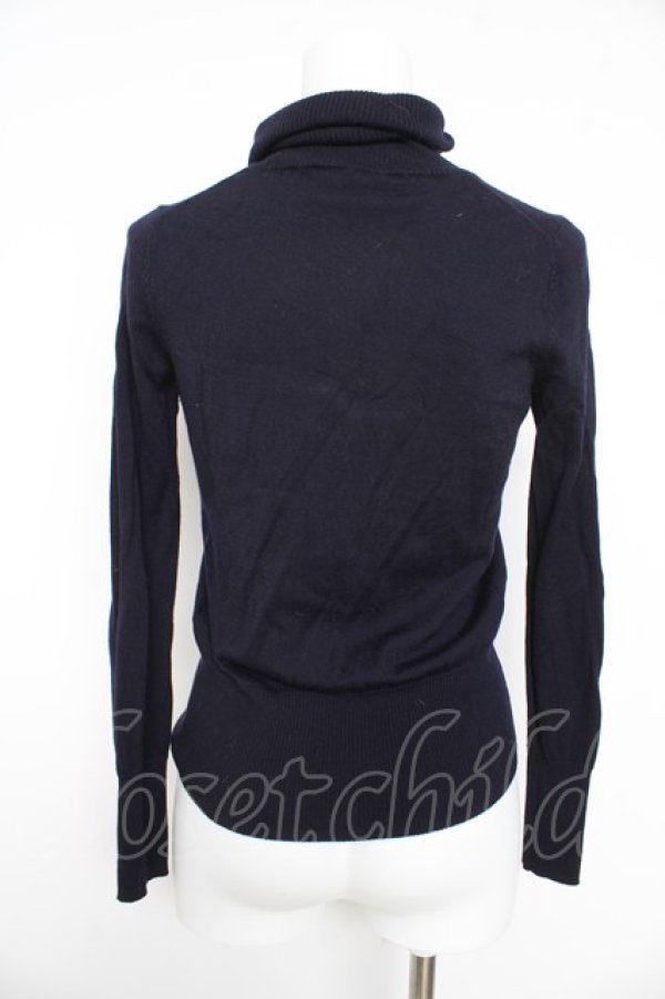 画像2: ヴィヴィアンウエストウッド 中古 / 単色オーブハイネックニット  紺  Y-26-02-22-018-to-SZ-ZY (2)