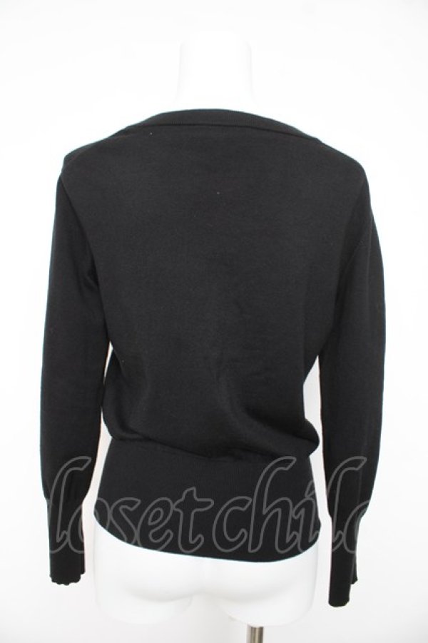 画像2: ヴィヴィアンウエストウッド 中古 / 単色オーブ刺繍カーディガン 2 ブラック  Y-26-02-22-019-to-SZ-ZY (2)