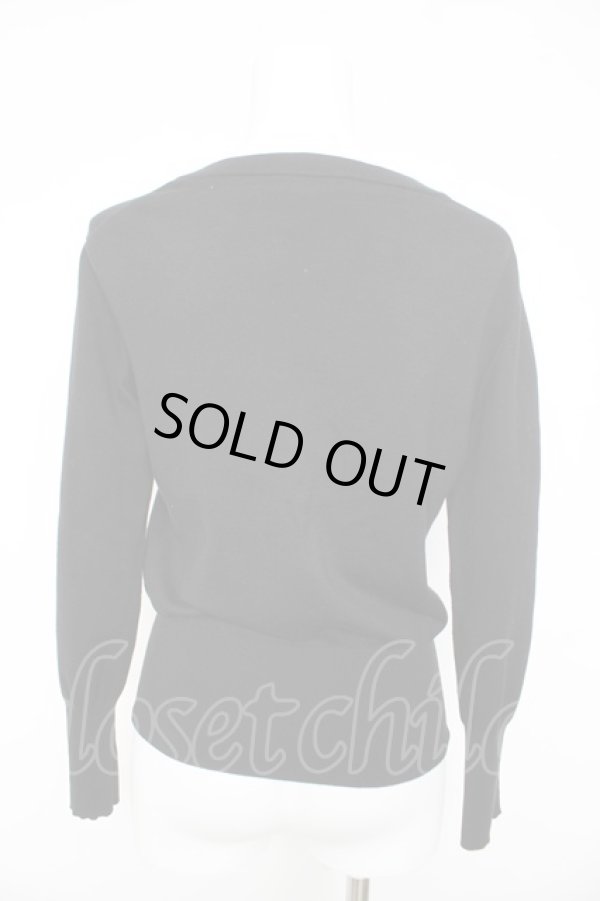 画像2: ヴィヴィアンウエストウッド 中古 / 単色オーブ刺繍カーディガン 2 ブラック  Y-26-02-22-019-to-SZ-ZY (2)