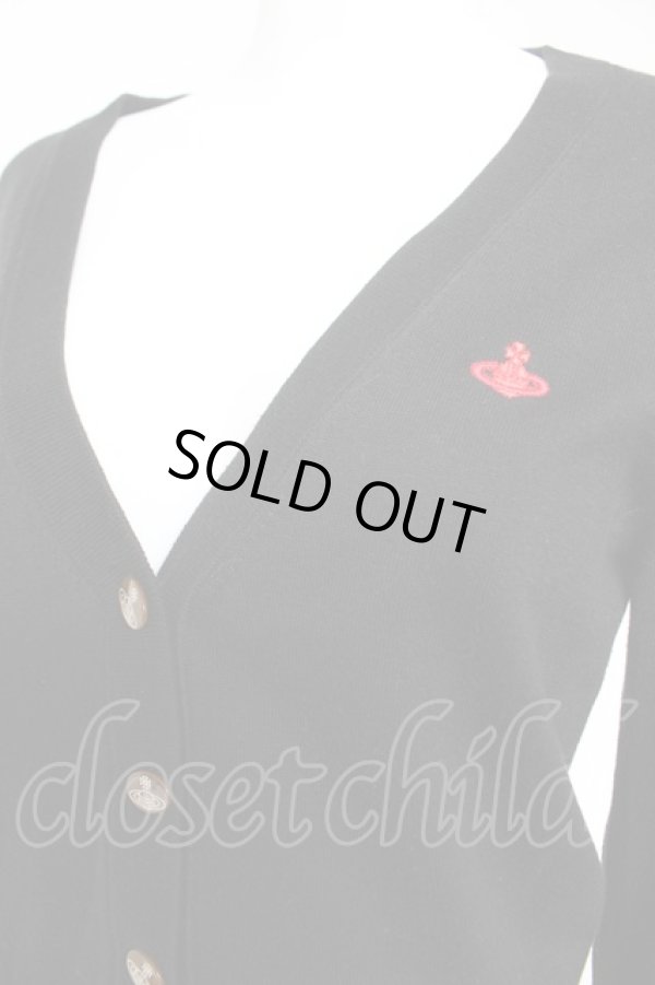 画像3: ヴィヴィアンウエストウッド 中古 / 単色オーブ刺繍カーディガン 2 ブラック  Y-26-02-22-019-to-SZ-ZY (3)