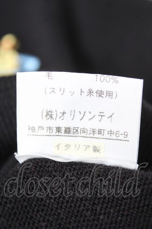画像7: ヴィヴィアンウエストウッド 中古 / カラーオーブ刺繍ニットベスト  ブラック  Y-26-02-22-020-to-SZ-ZY (7)
