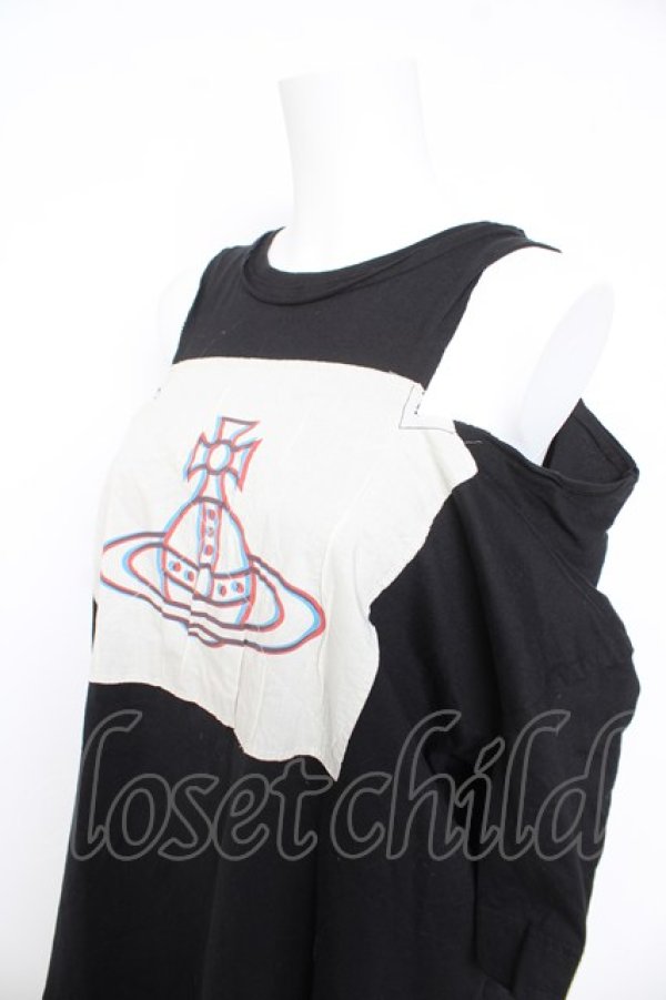 画像3: ヴィヴィアンウエストウッド 中古 / ラブハートORBオープンショルダーTシャツ 00 黒  Y-26-02-22-021-to-SZ-ZY (3)