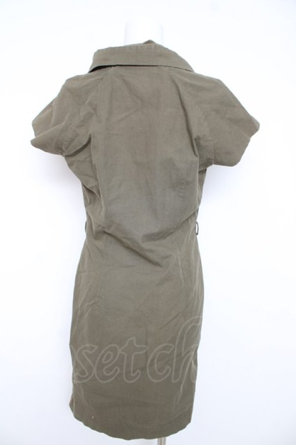画像2: ヴィヴィアンウエストウッド 中古 / シャツワンピース 03 カーキ  Y-26-02-22-022-op-SZ-ZY (2)