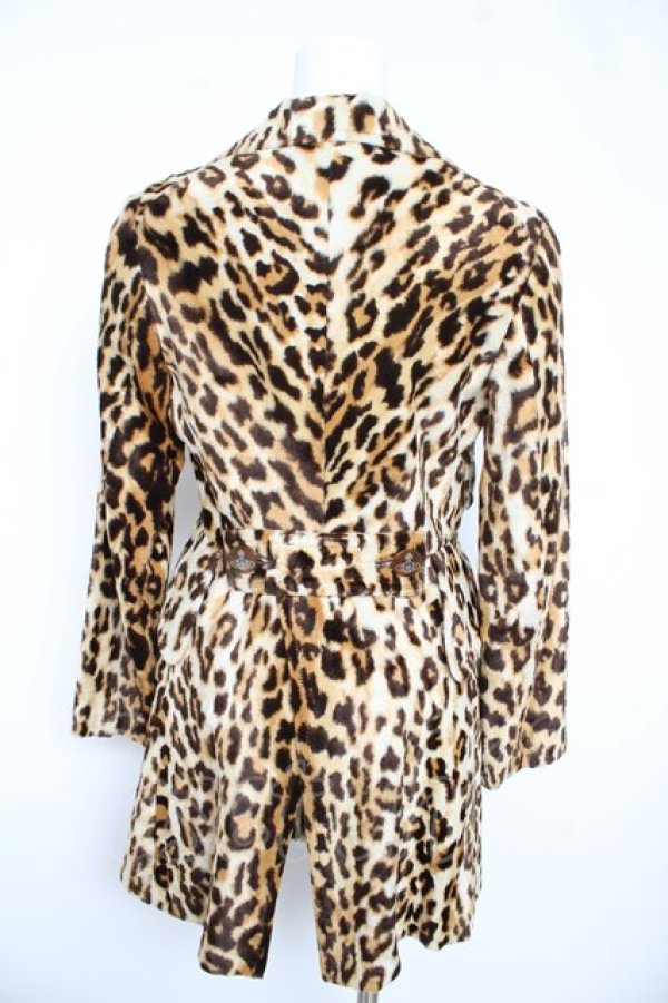 画像2: ヴィヴィアンウエストウッド 中古 / レオパードコート  ベージュ  Y-26-02-22-023-co-AS-ZY (2)