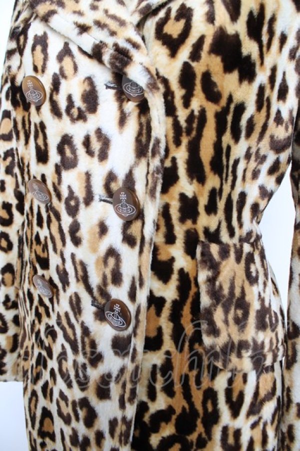 画像3: ヴィヴィアンウエストウッド 中古 / レオパードコート  ベージュ  Y-26-02-22-023-co-AS-ZY (3)
