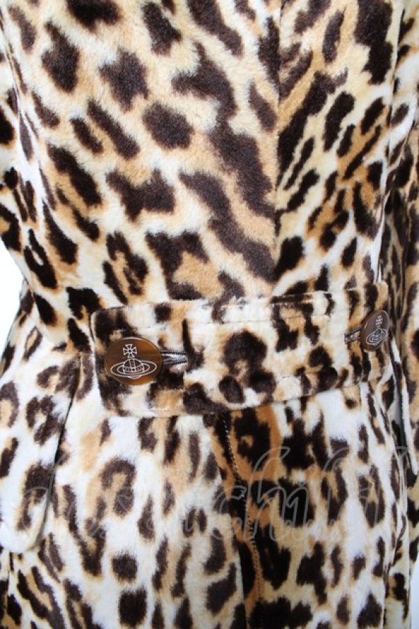 画像4: ヴィヴィアンウエストウッド 中古 / レオパードコート  ベージュ  Y-26-02-22-023-co-AS-ZY (4)