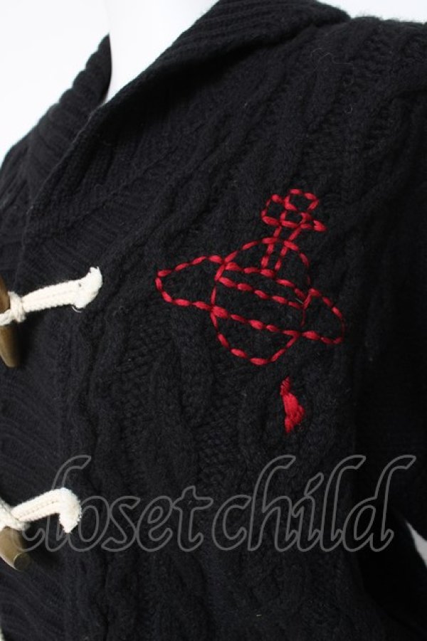 画像4: ヴィヴィアンウエストウッド 中古 / ケーブルORBカーディガン 00 黒  Y-26-03-15-023-to-SZ-ZY (4)