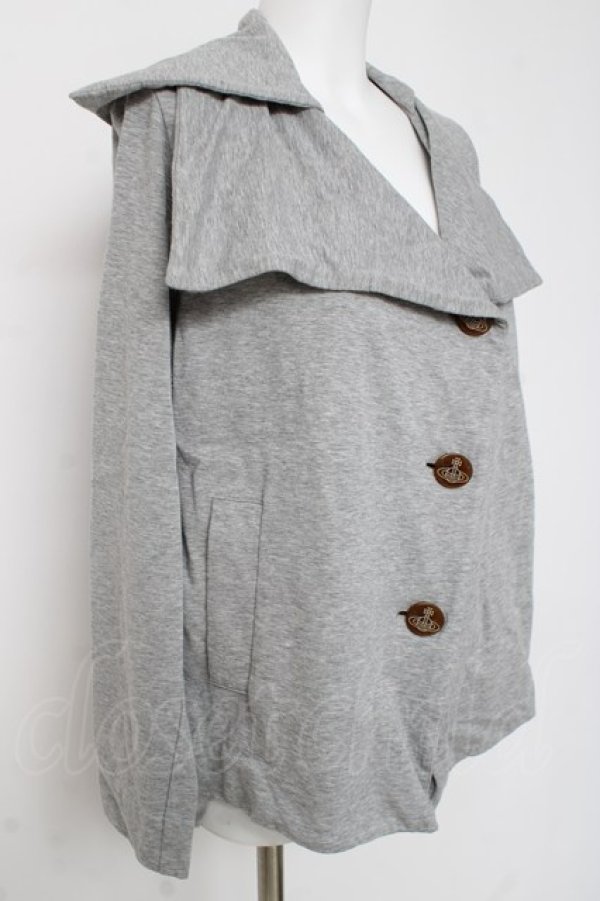 画像4: ヴィヴィアンウエストウッド 中古 / ビッグカラー カットソーブルゾン 2 グレー  Y-26-03-15-026-jc-SZ-ZY (4)