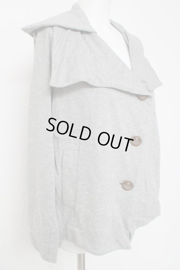 画像4: ヴィヴィアンウエストウッド 中古 / ビッグカラー カットソーブルゾン 2 グレー  Y-26-03-15-026-jc-SZ-ZY (4)