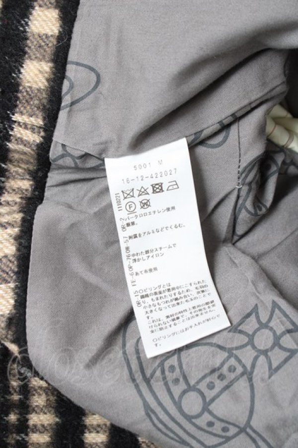 画像8: ヴィヴィアンウエストウッド 中古 / ブランケットチェックブロッキングバファージャケット 00 黒ベース  Y-26-03-15-027-co-SZ-ZY (8)