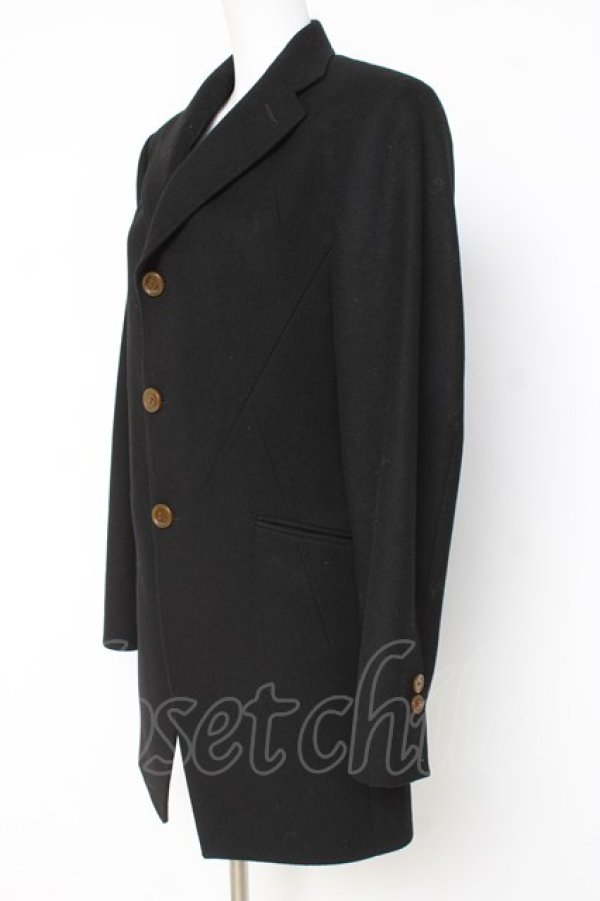 画像2: ヴィヴィアンウエストウッド MAN 中古 / ASYMMETRIC CHESTERFIELD COAT 44 ブラック  Y-26-03-15-028-co-SZ-ZY (2)