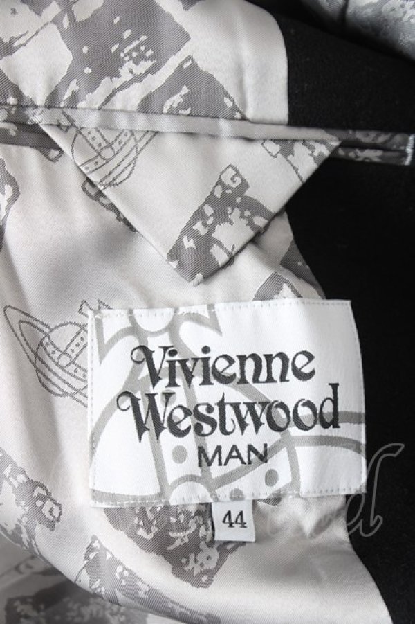 画像7: ヴィヴィアンウエストウッド MAN 中古 / ASYMMETRIC CHESTERFIELD COAT 44 ブラック  Y-26-03-15-028-co-SZ-ZY (7)