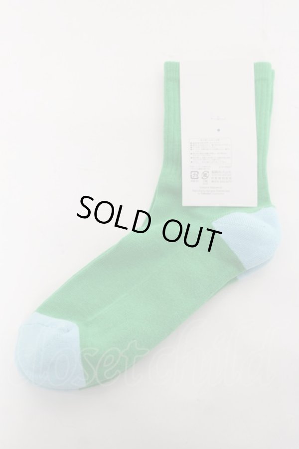 画像2: ヴィヴィアンウエストウッド 中古 / ソックス  グリーン/サックス  Y-26-03-15-005-gd-SZ-ZY (2)