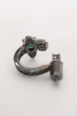 画像4: ヴィヴィアンウエストウッド MAN 中古 / MAITENAシングルピアス  ガンメタル/グリーン  Y-26-03-15-001-er-SZ-ZY (4)