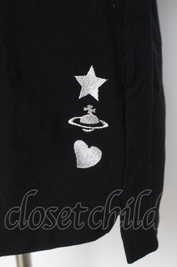画像5: ヴィヴィアンウエストウッド MAN 中古 / HEART STAR ORBポロシャツ 44 ブラック  Y-26-03-15-019-bl-SZ-ZY (5)