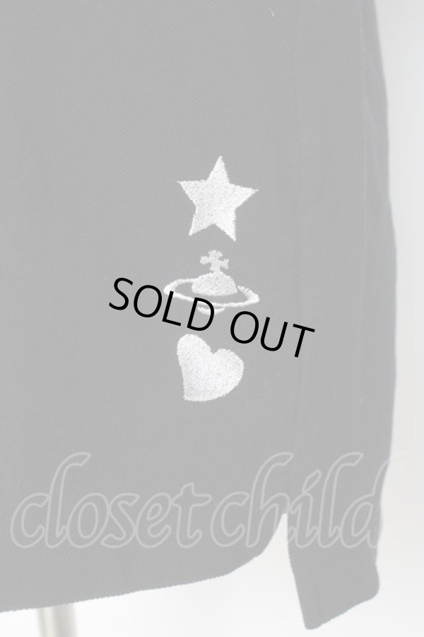 画像5: ヴィヴィアンウエストウッド MAN 中古 / HEART STAR ORBポロシャツ 44 ブラック  Y-26-03-15-019-bl-SZ-ZY (5)