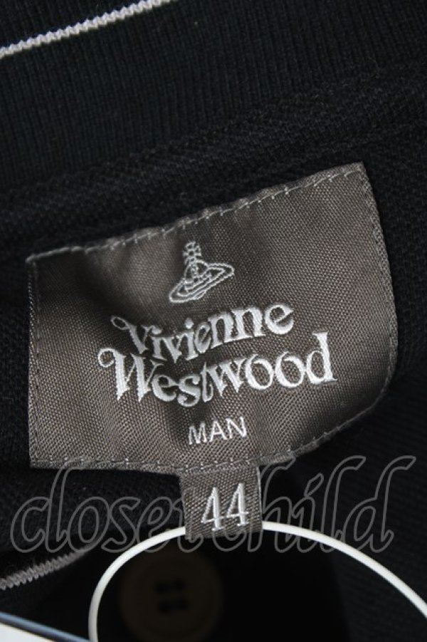 画像6: ヴィヴィアンウエストウッド MAN 中古 / HEART STAR ORBポロシャツ 44 ブラック  Y-26-03-15-019-bl-SZ-ZY (6)