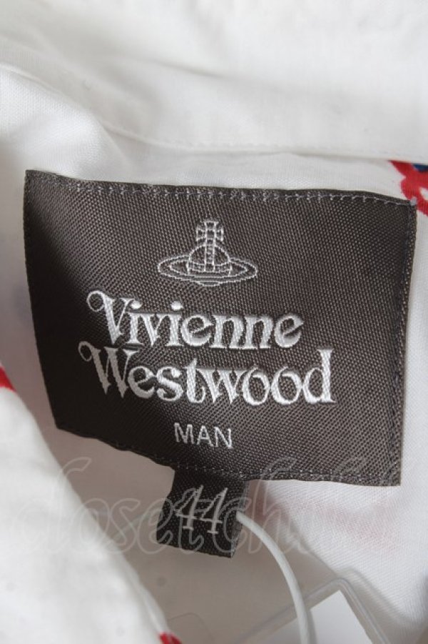 画像5: ヴィヴィアンウエストウッド MAN 中古 / スプレーカンORBハルスカラーシャツ 44 ホワイト  Y-26-03-15-020-bl-SZ-ZY (5)