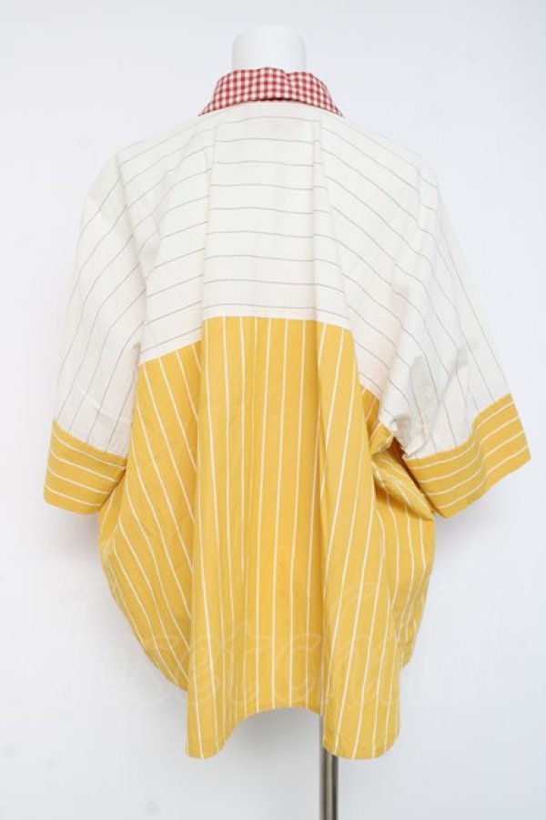 画像3: ヴィヴィアンウエストウッド 中古 / ギンガムブロッキングシャツ 00 レッド  Y-26-03-15-021-bl-SZ-ZY (3)