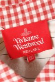 画像5: ヴィヴィアンウエストウッド 中古 / ギンガムブロッキングシャツ 00 レッド  Y-26-03-15-021-bl-SZ-ZY (5)