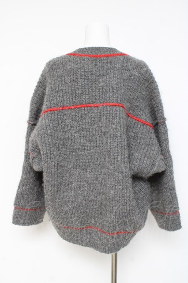 画像3: ヴィヴィアンウエストウッド 中古 / ウルグアイウールローゲージカーディガン 00 グレー  Y-26-03-15-022-to-SZ-ZY (3)