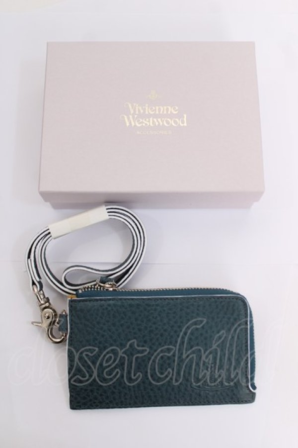 画像5: ヴィヴィアンウエストウッド 中古 / エッジカラー ネックホルダー カードケース  ターコイズブルー  Y-26-03-22-030-gd-SZ-ZY (5)