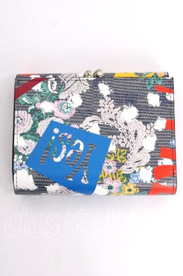 画像2: ヴィヴィアンウエストウッド 中古 /IZZARD PRINT 二ツ折リ財布  グレー  Y-26-03-22-031-gd-SZ-ZY (2)