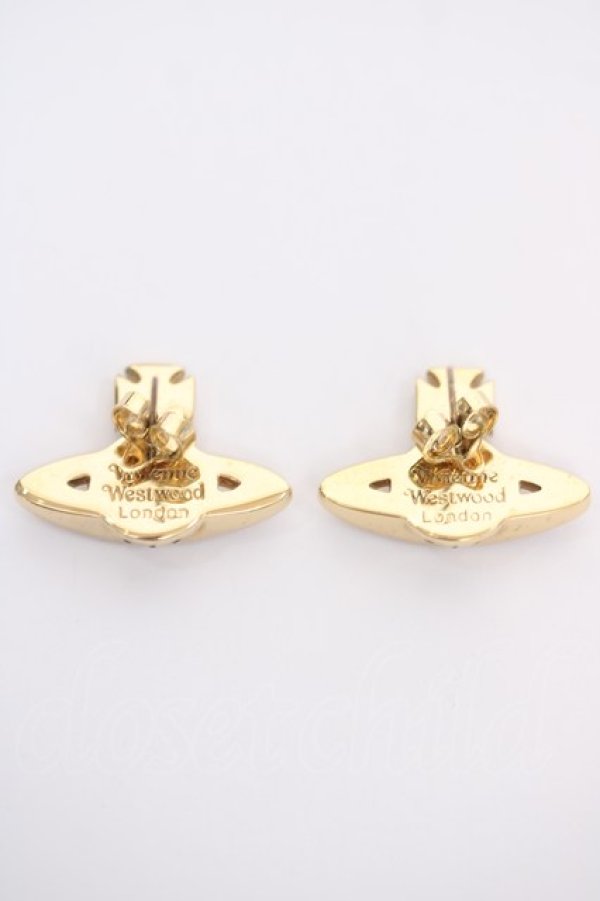 画像2: ヴィヴィアンウエストウッド 中古 / ユニオンストーンオーブピアス  ゴールド  Y-26-03-22-003-ac-SZ-ZY (2)