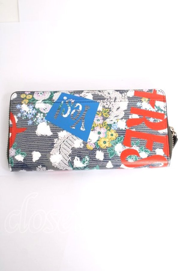 画像2: ヴィヴィアンウエストウッド 中古 /IZZARD PRINT ZIP 財布  グレー  Y-26-03-22-032-gd-SZ-ZY (2)
