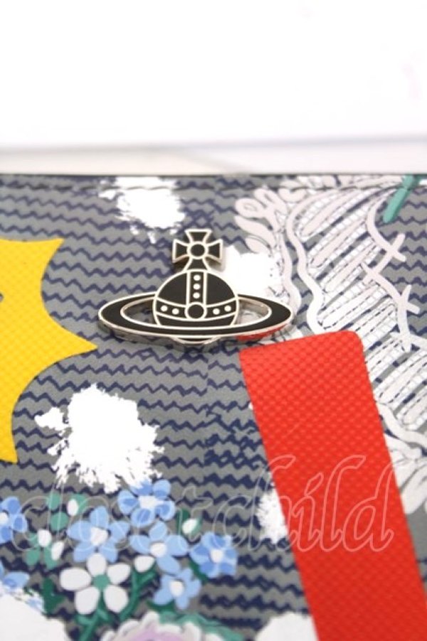 画像3: ヴィヴィアンウエストウッド 中古 /IZZARD PRINT ZIP 財布  グレー  Y-26-03-22-032-gd-SZ-ZY (3)