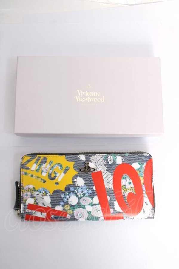 画像5: ヴィヴィアンウエストウッド 中古 /IZZARD PRINT ZIP 財布  グレー  Y-26-03-22-032-gd-SZ-ZY (5)