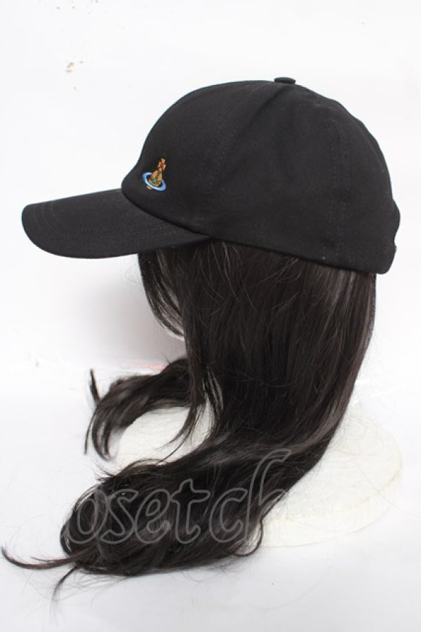 画像2: ヴィヴィアンウエストウッド 中古 / BASEBALL CAP  ブラック  Y-26-03-22-037-ha-SZ-ZY (2)