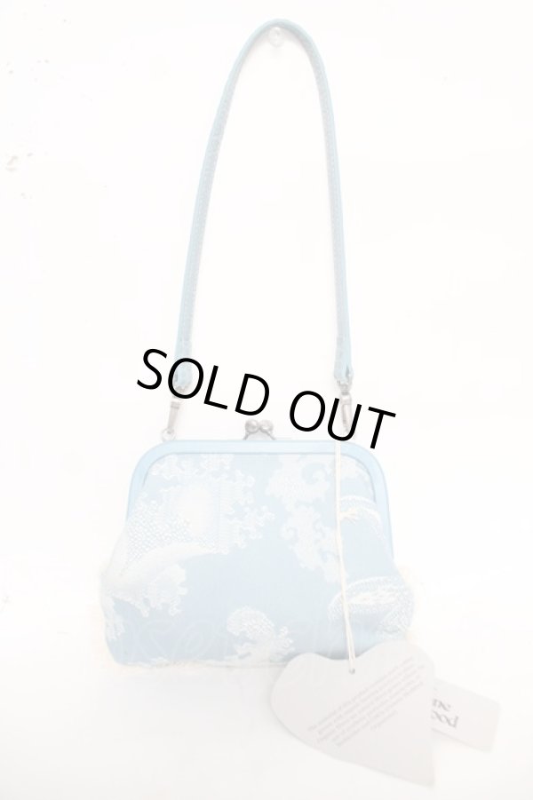 画像2: ヴィヴィアンウエストウッド 中古 / JACQUARD FRINGE BAG  サックス  Y-26-03-22-038-ba-SZ-ZH (2)