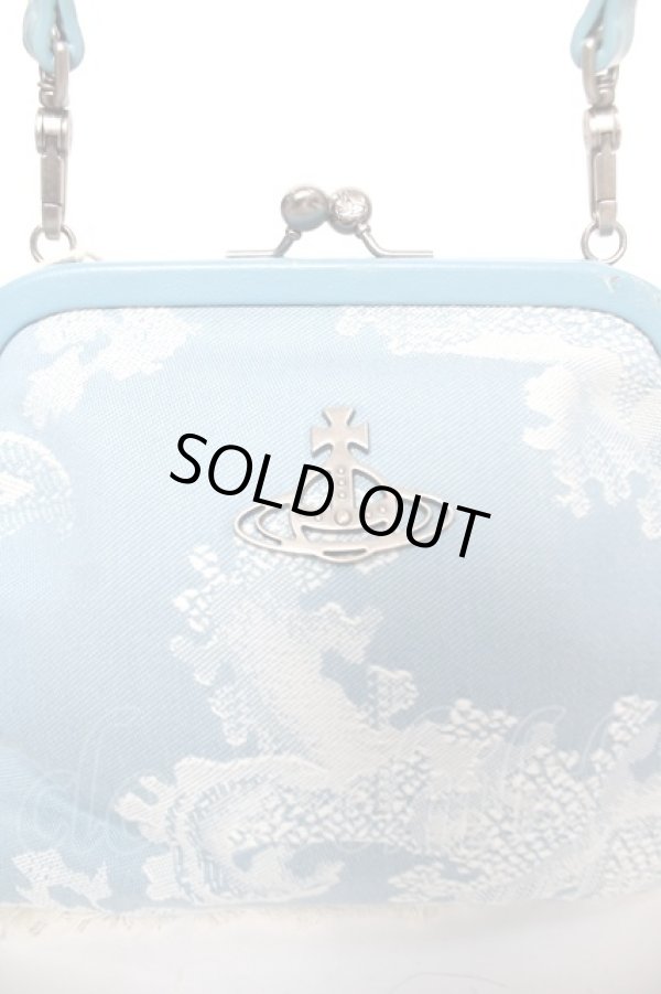 画像3: ヴィヴィアンウエストウッド 中古 / JACQUARD FRINGE BAG  サックス  Y-26-03-22-038-ba-SZ-ZH (3)